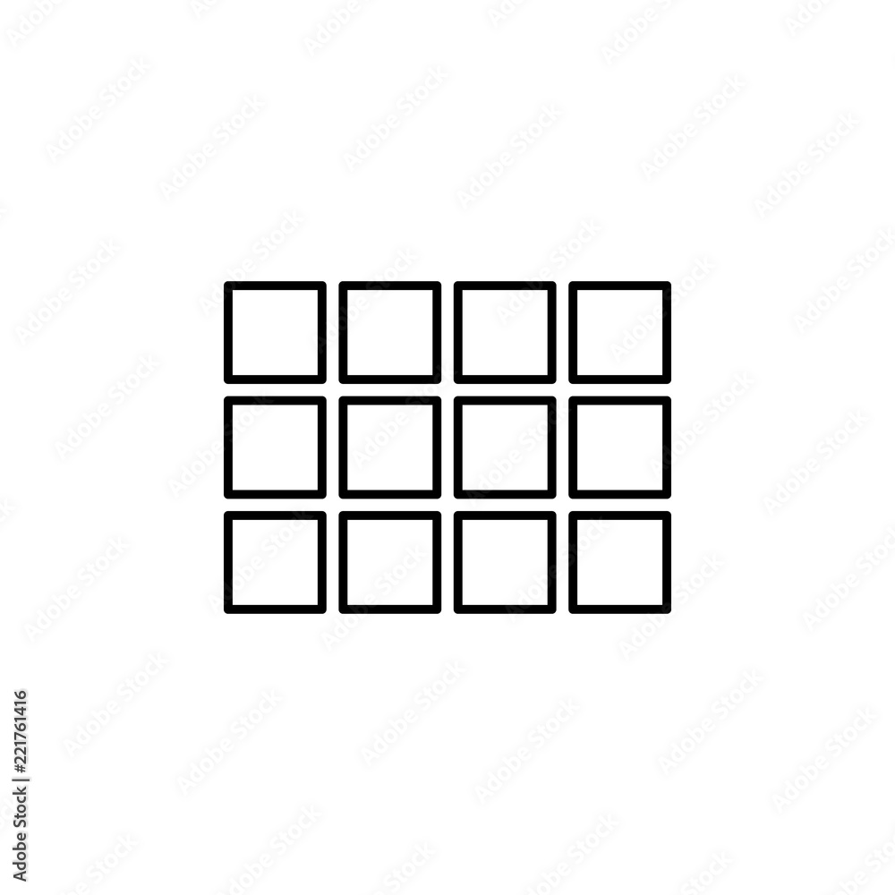 Poster grid sign icon. element of image sign for mobile concept and web apps illustration. thin line icon f