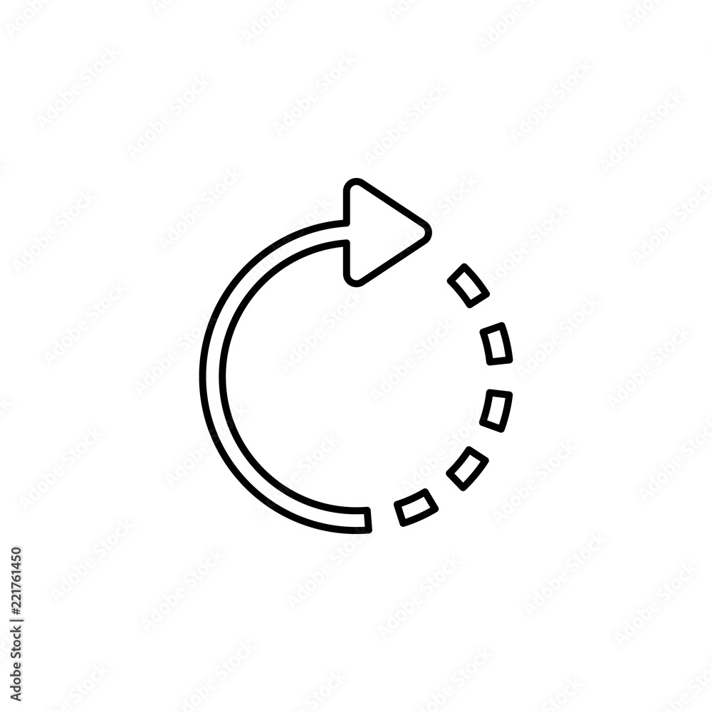 Poster rotate right sign icon. element of image sign for mobile concept and web apps illustration. thin lin