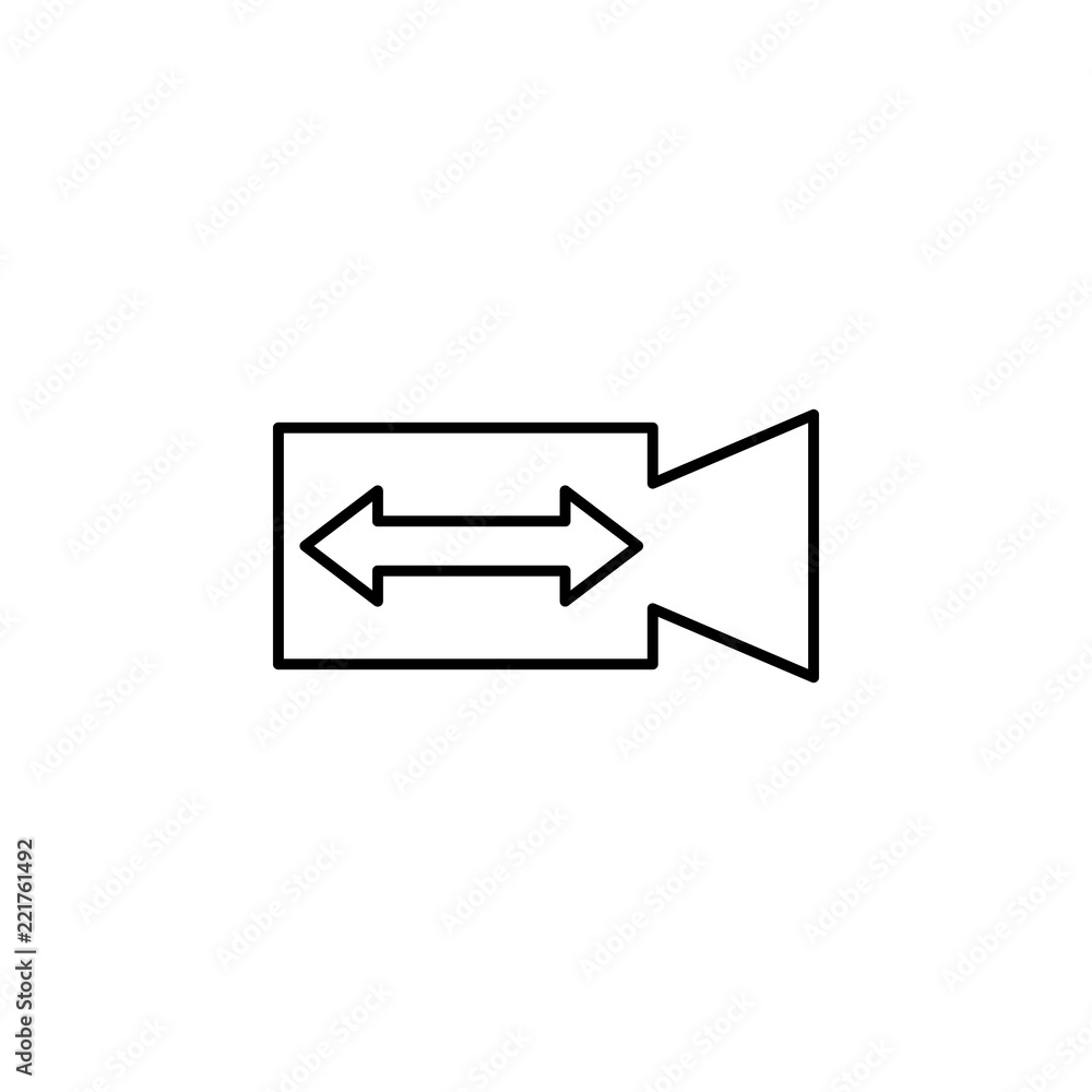 Poster switch video sign icon. element of image sign for mobile concept and web apps illustration. thin lin
