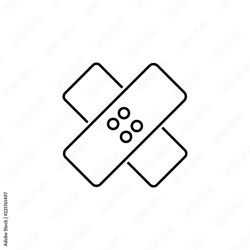 Poster bandage sign icon. element of image sign for mobile concept and web apps illustration. thin line ico