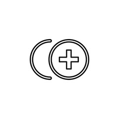 Plus sign icon. Element of image sign for mobile concept and web apps illustration. Thin line icon for website design and development, app development. Premium icon