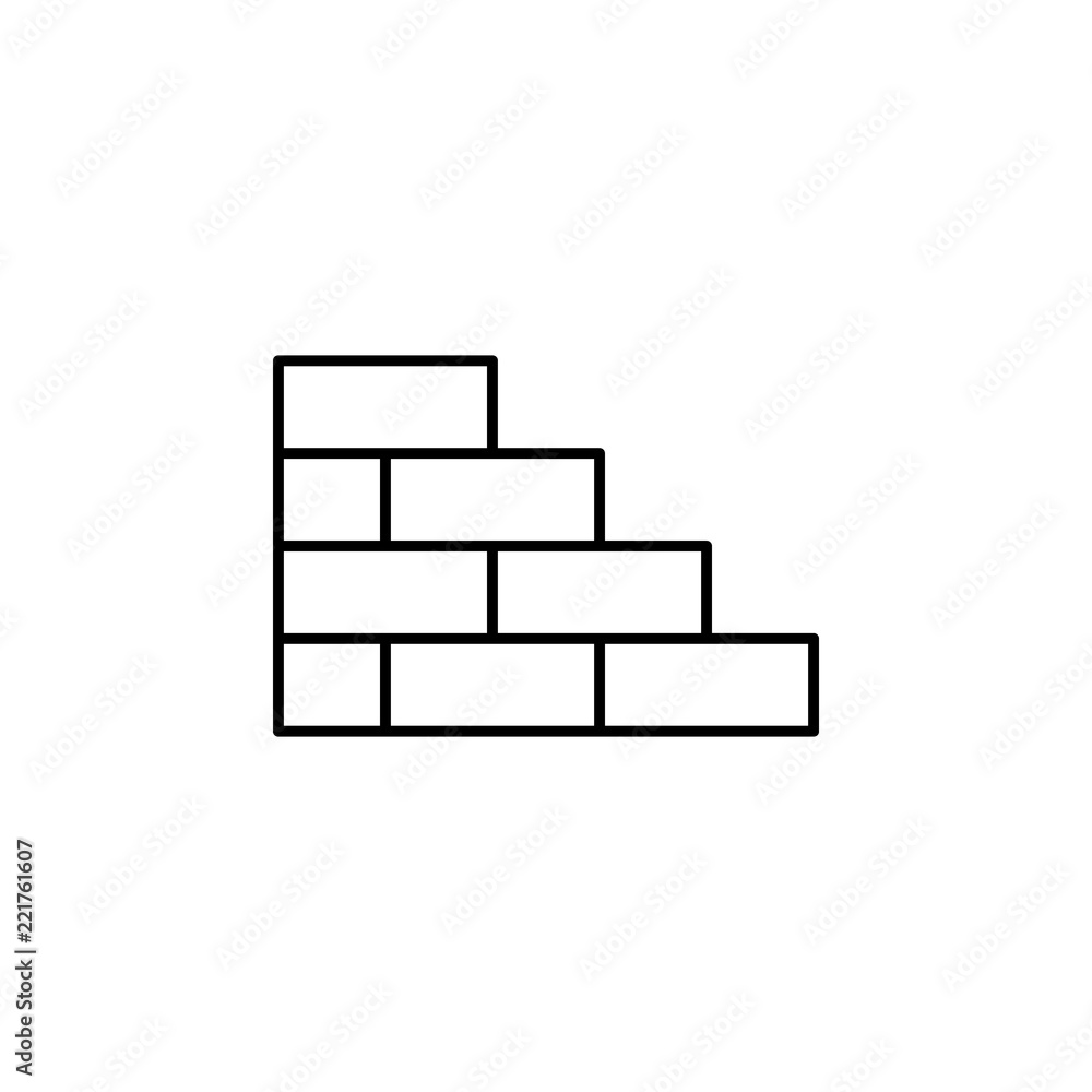 Poster brick. element of construction icon for mobile concept and web apps. thin line brick can be used for