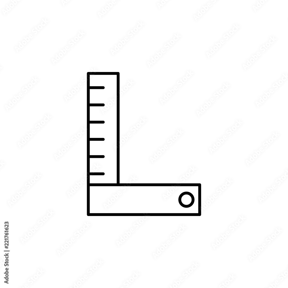 Poster ruler. element of construction icon for mobile concept and web apps. thin line ruler can be used for