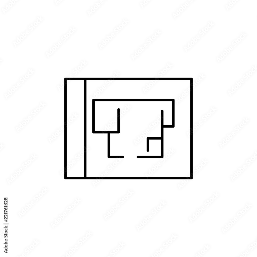Poster plan. element of construction icon for mobile concept and web apps. thin line plan can be used for w