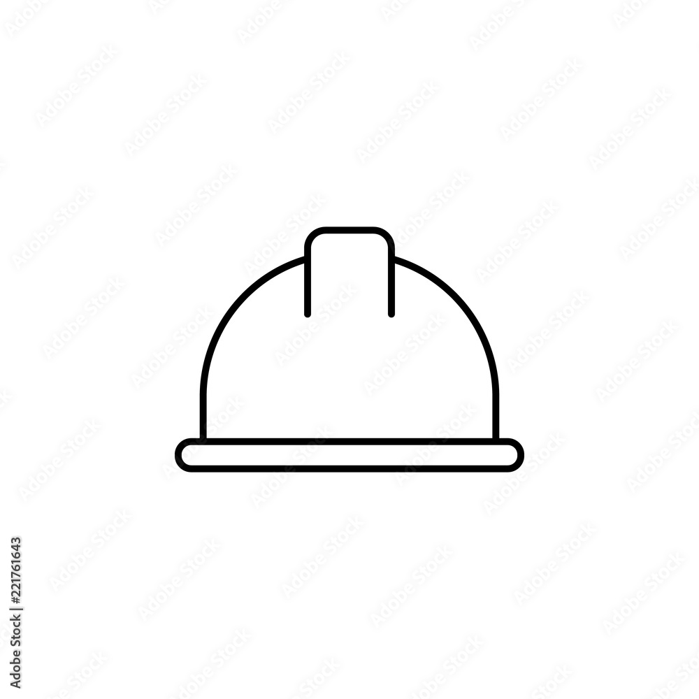 Poster helmet. element of construction icon for mobile concept and web apps. thin line helmet can be used f