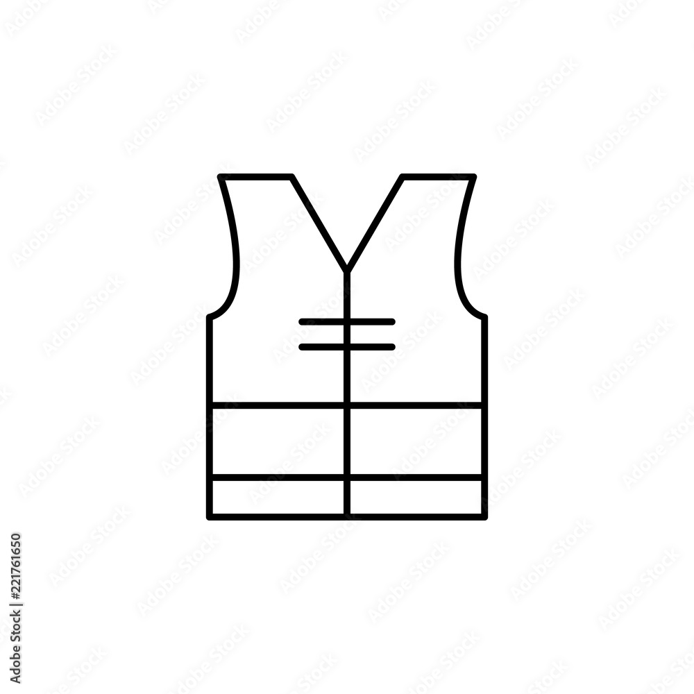 Poster vest. element of construction icon for mobile concept and web apps. thin line vest can be used for w