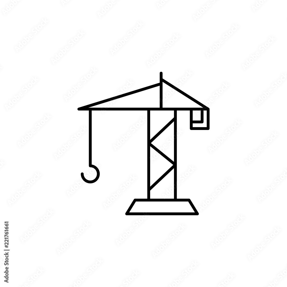 Aufkleber crane. element of construction icon for mobile concept and web apps. thin line crane can be used for