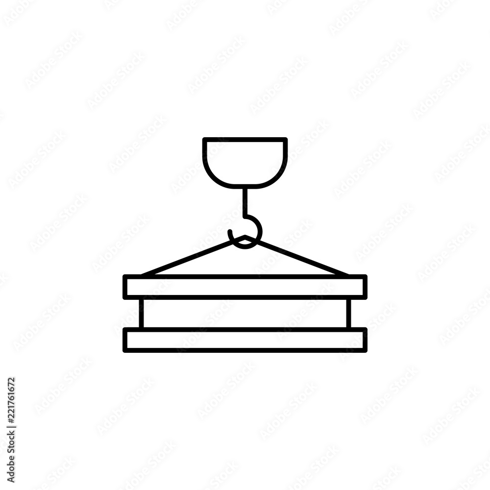 Aufkleber crane. element of construction icon for mobile concept and web apps. thin line crane can be used for