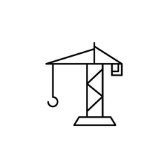 crane. Element of construction icon for mobile concept and web apps. Thin line crane can be used for web and mobile