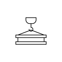 crane. Element of construction icon for mobile concept and web apps. Thin line crane can be used for web and mobile