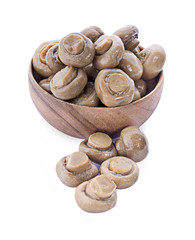 Fresh Champignons Mushroom on a white background. Clipping Path