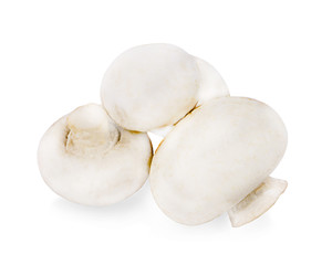 Fresh Champignons Mushroom on a white background. Clipping Path