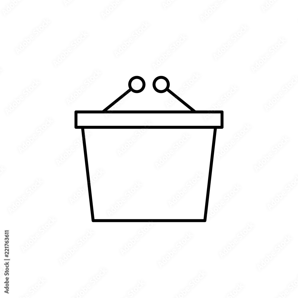 Poster basket icon. element of commerce icon for mobile concept and web apps. thin line basket icon can be 