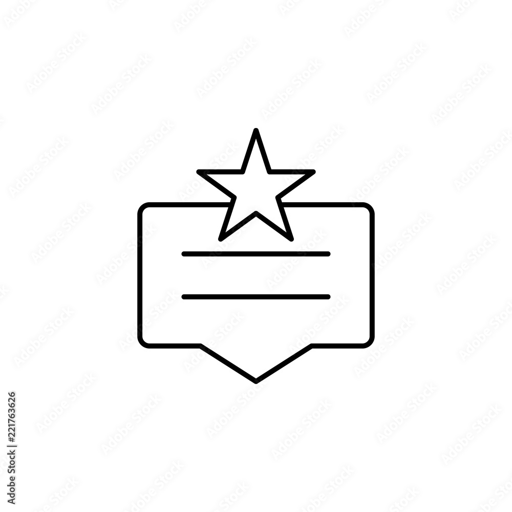 Poster communication star icon. element of commerce icon for mobile concept and web apps. thin line communi
