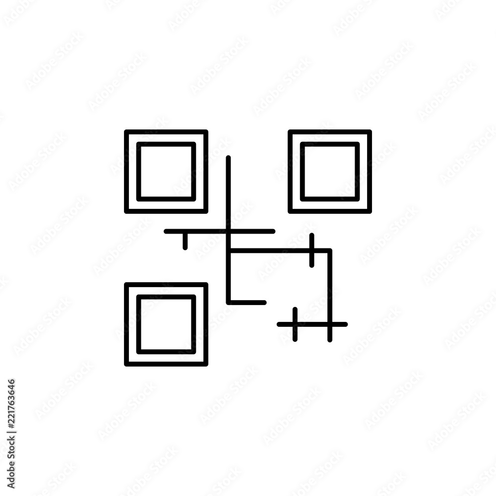 Poster qr code icon. element of commerce icon for mobile concept and web apps. thin line qr code icon can b