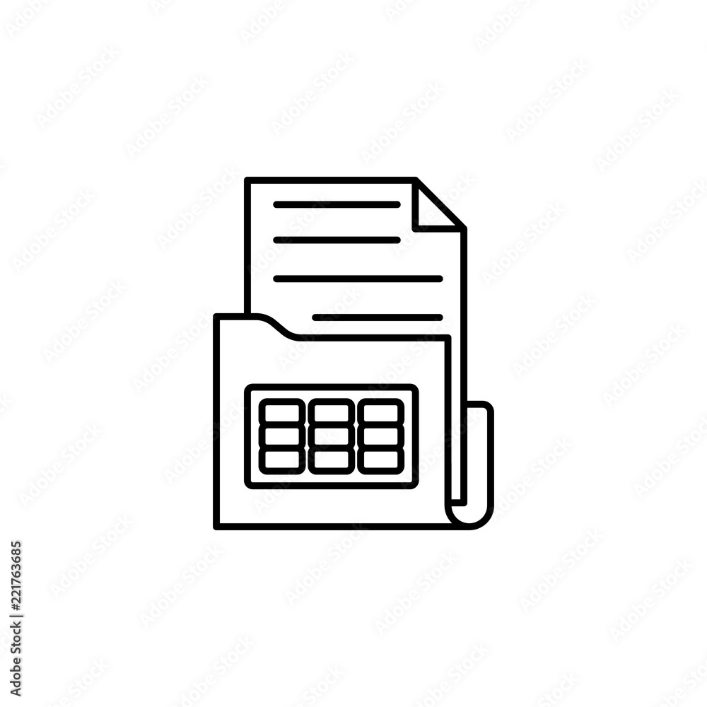 Aufkleber folder with documents password icon. element of data security icon for mobile concept and web apps. 