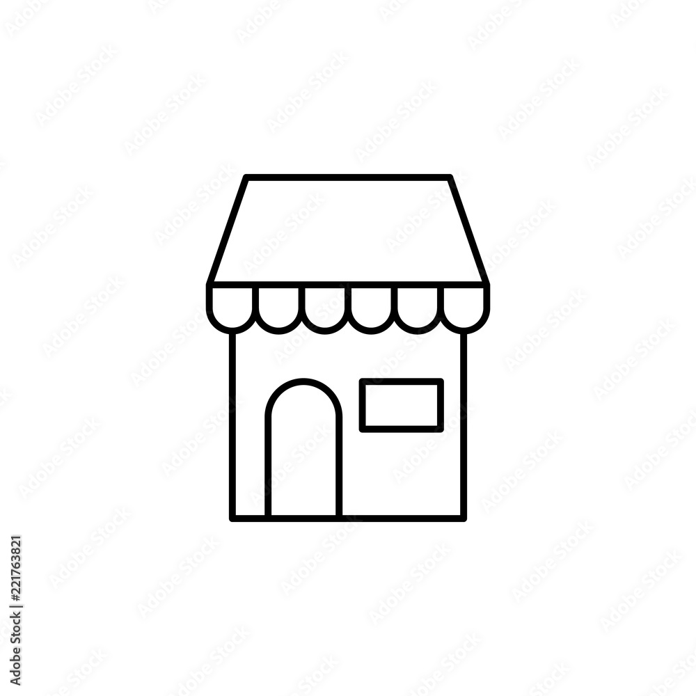 Poster shop icon. element of electronic commerce icon for mobile concept and web apps. thin line shop icon 
