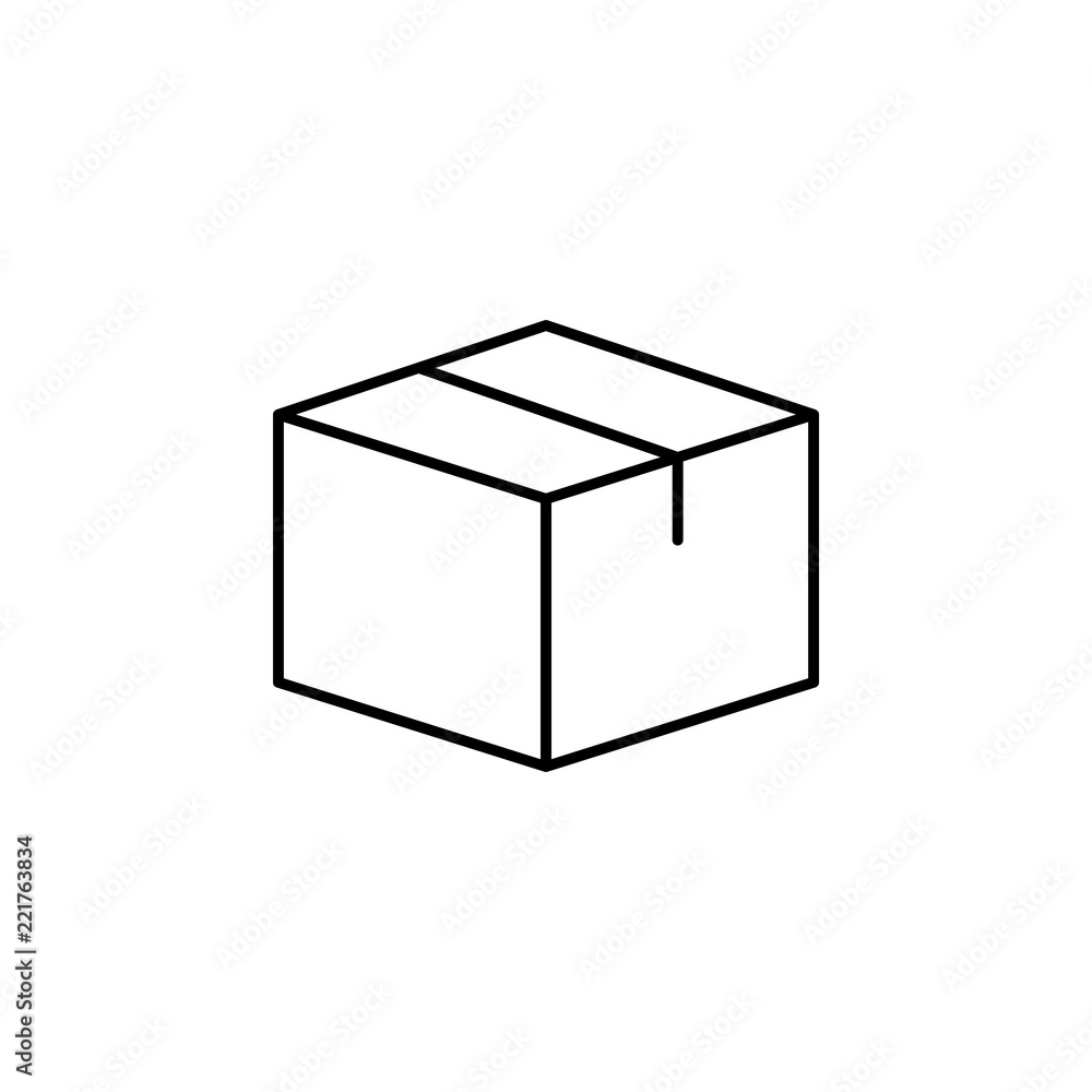 Poster box icon. element of electronic commerce icon for mobile concept and web apps. thin line box icon ca