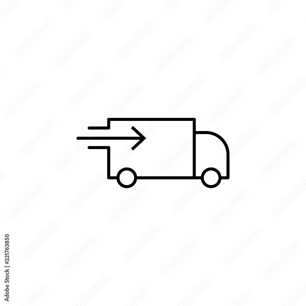 Poster express delivery icon. element of electronic commerce icon for mobile concept and web apps. thin lin