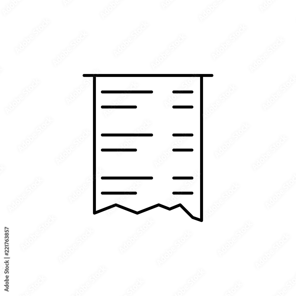 Poster check icon. element of electronic commerce icon for mobile concept and web apps. thin line check ico