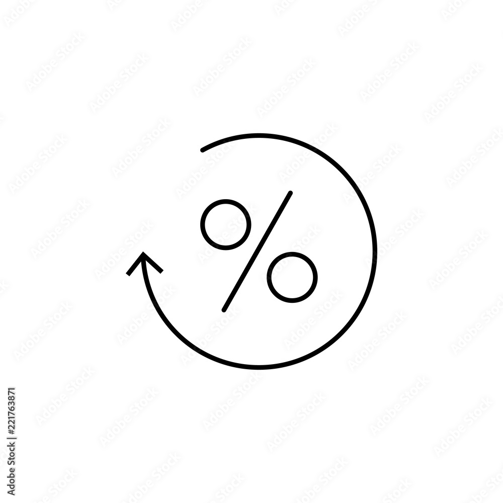 Poster discounts icon. element of electronic commerce icon for mobile concept and web apps. thin line disco