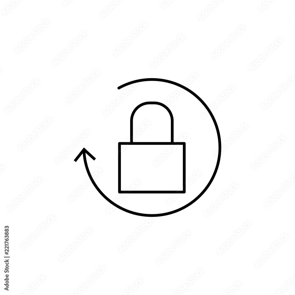 Poster protection icon. element of electronic commerce icon for mobile concept and web apps. thin line prot