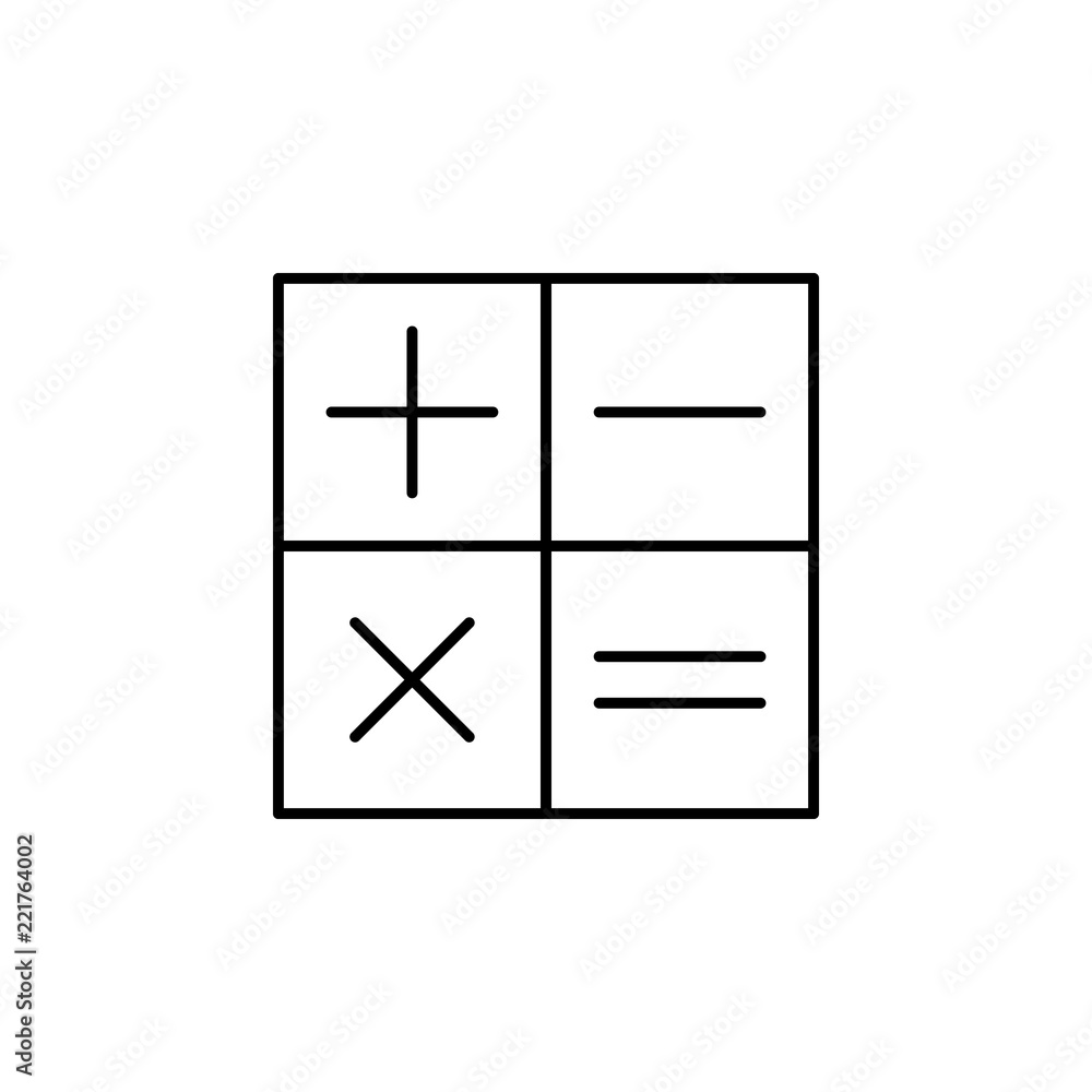 Poster calculator icon. element of electronic commerce icon for mobile concept and web apps. thin line calc