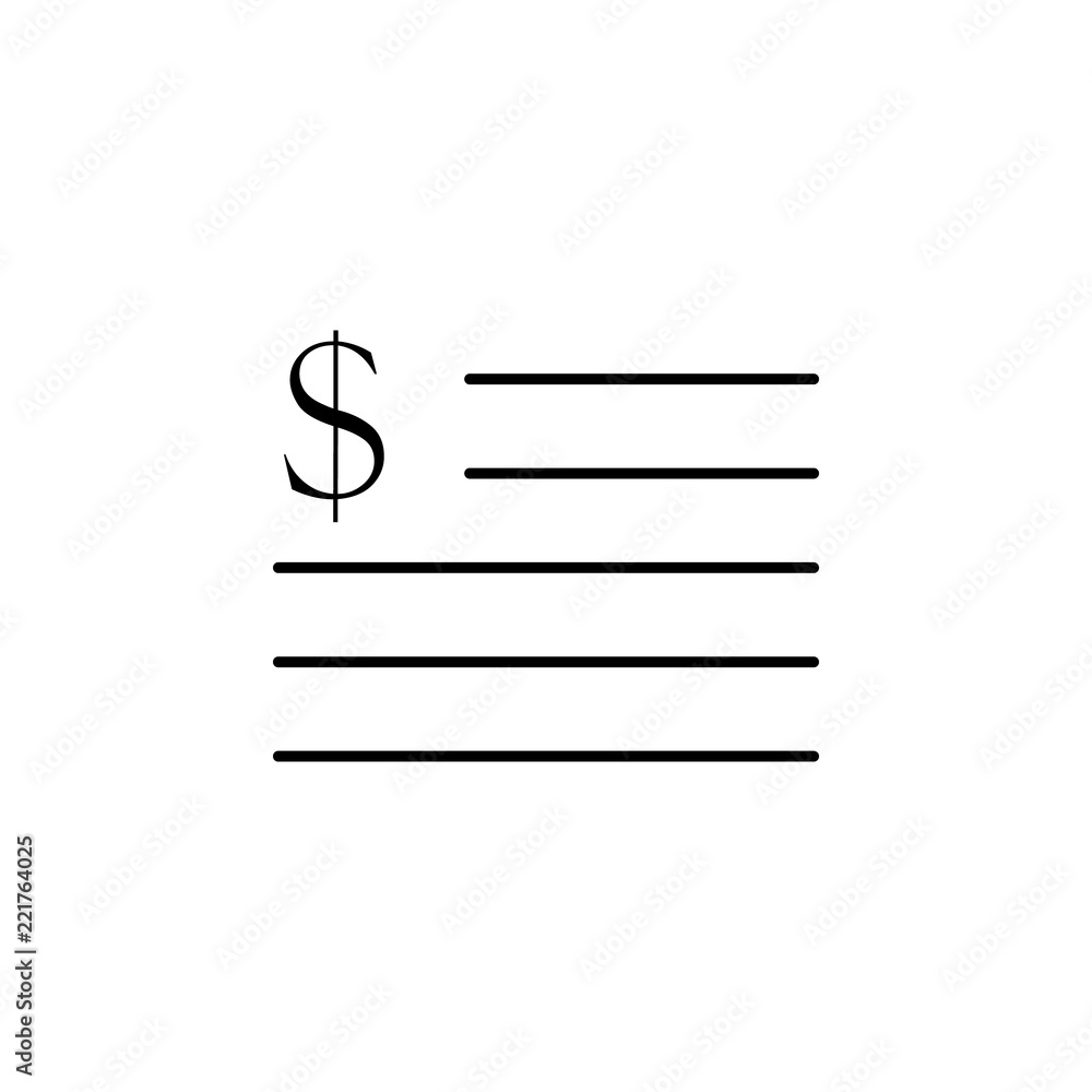 Poster list dollar icon. element of electronic commerce icon for mobile concept and web apps. thin line lis