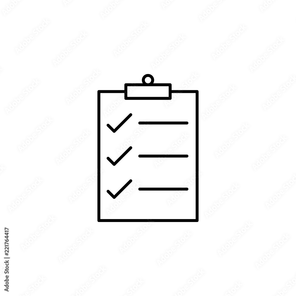 Poster check of goods icon. element of logistics icon for mobile concept and web apps. thin line check of g