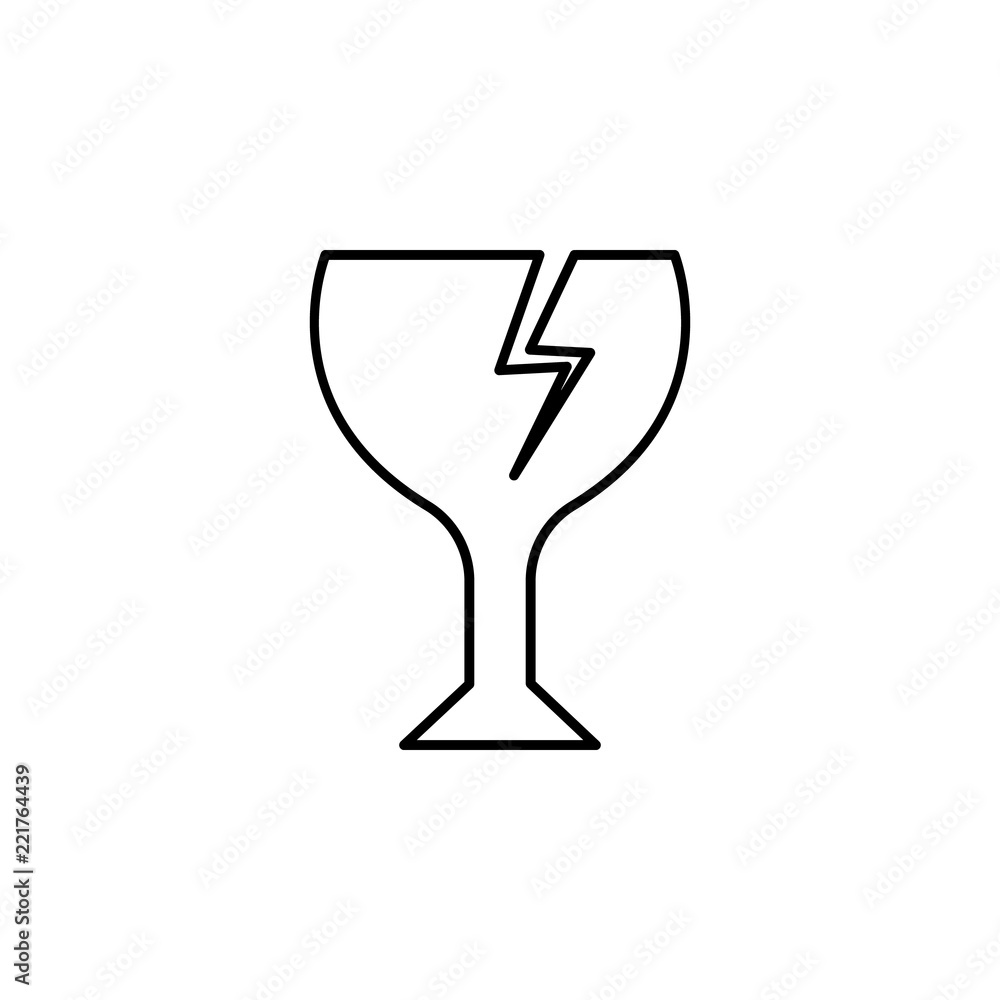 Poster broken icon. element of logistics icon for mobile concept and web apps. thin line broken icon can be