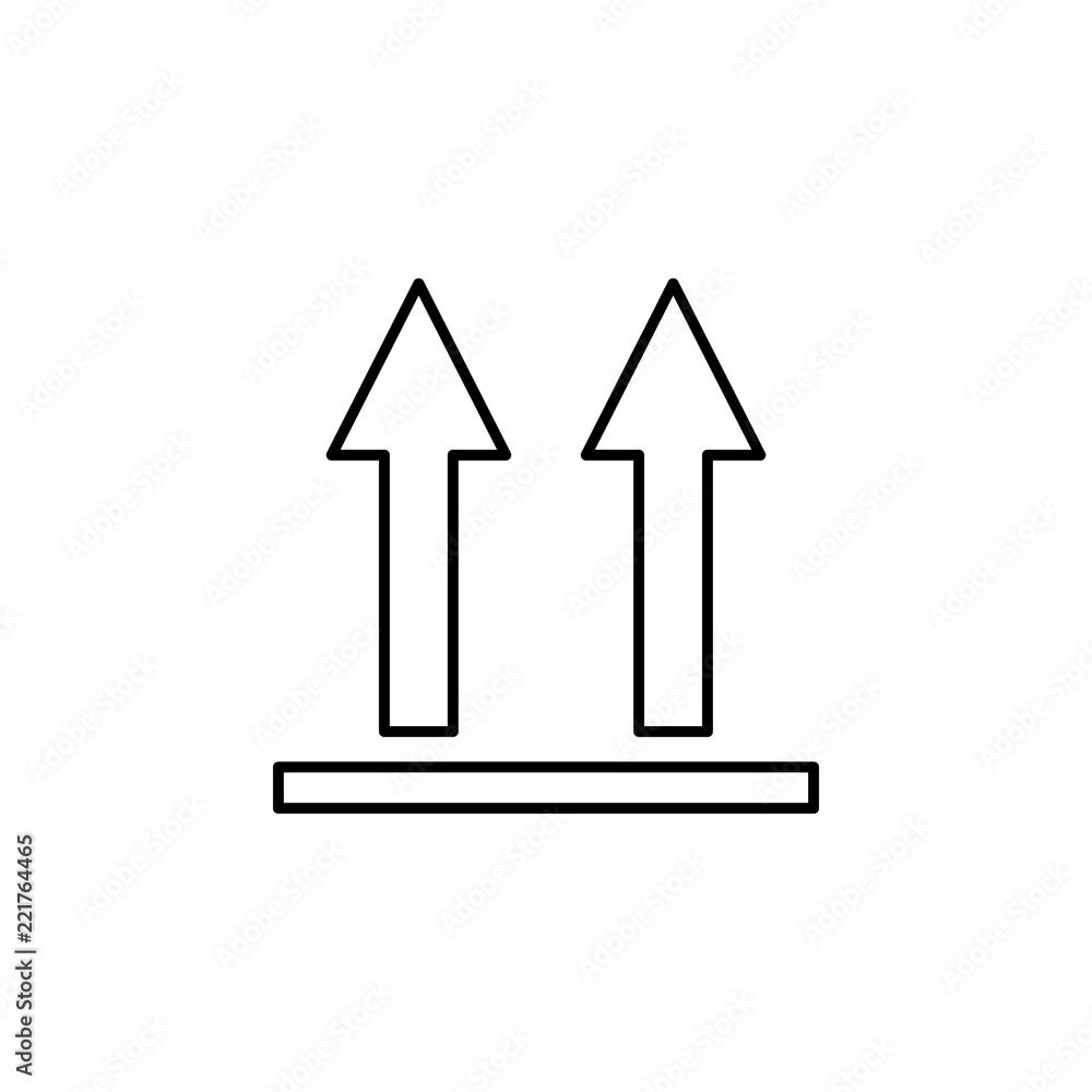 Aufkleber up arrows icon. element of logistics icon for mobile concept and web apps. thin line up arrows icon 