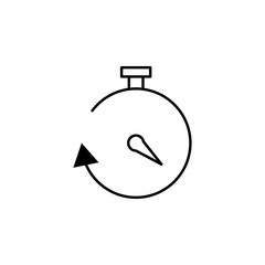 delivery time icon. Element of logistics icon for mobile concept and web apps. Thin line delivery time icon can be used for web and mobile