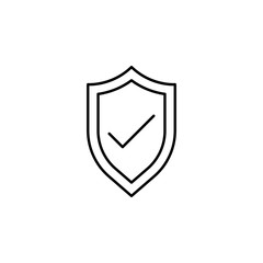 check shield icon. Element of logistics icon for mobile concept and web apps. Thin line check shield icon can be used for web and mobile
