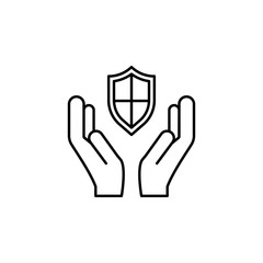 arm protection icon. Element of logistics icon for mobile concept and web apps. Thin line arm protection icon can be used for web and mobile