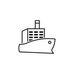 ship cargo icon. Element of logistics icon for mobile concept and web apps. Thin line ship cargo icon can be used for web and mobile