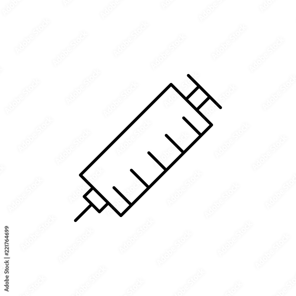 Poster syringe icon. element of medicine icon for mobile concept and web apps. thin line syringe icon can b