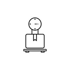 scales box goods icon. Element of logistics icon for mobile concept and web apps. Thin line scales box goods icon can be used for web and mobile