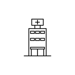 hospital icon. Element of medicine icon for mobile concept and web apps. Thin line hospital icon can be used for web and mobile