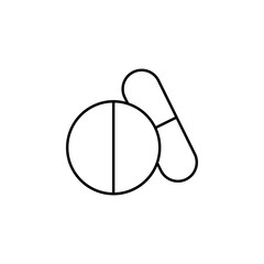 pills icon. Element of medicine icon for mobile concept and web apps. Thin line pills icon can be used for web and mobile