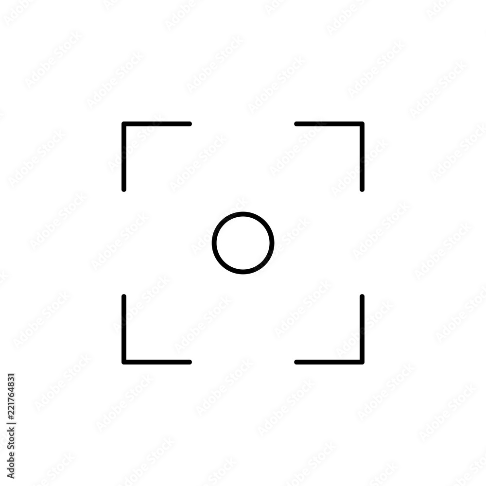Poster focus. element of photography icon for mobile concept and web apps. thin line focus can be used for 