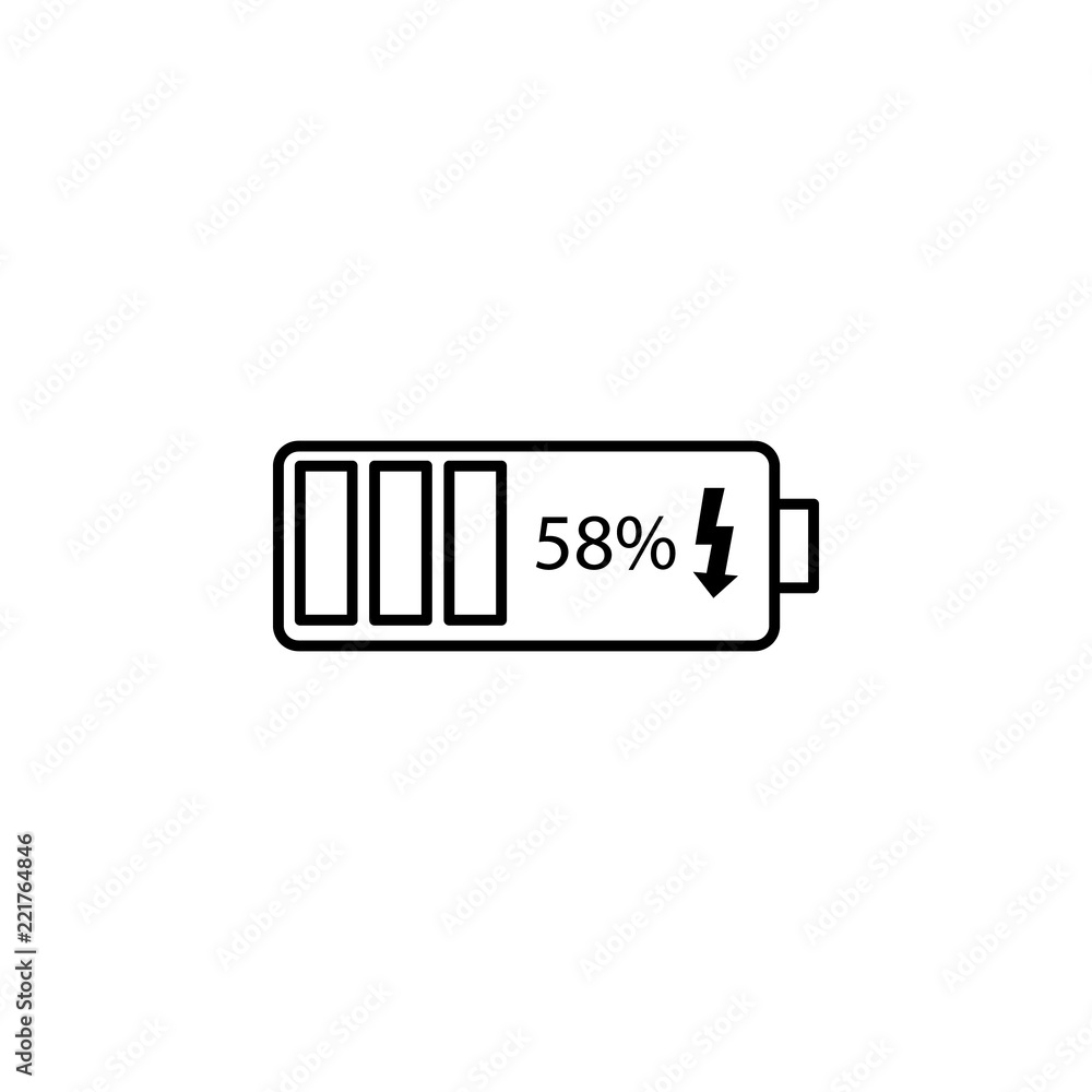 Poster battery charging. element of photography icon for mobile concept and web apps. thin line battery cha