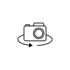 rotate camera. Element of photography icon for mobile concept and web apps. Thin line rotate camera can be used for web and mobile