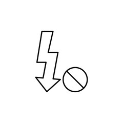 no flash. Element of photography icon for mobile concept and web apps. Thin line no flash can be used for web and mobile