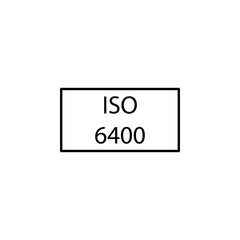 ISO 6400. Element of photography icon for mobile concept and web apps. Thin line ISO 6400 can be used for web and mobile