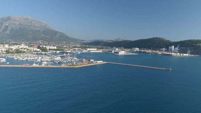 Aerial view of the city Bar and port