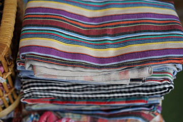 Multicolored striped fabric Thailand