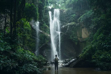 Fototapeten Wasserfall Wasserfall in der Natur reisen mok fah Wasserfall © artrachen