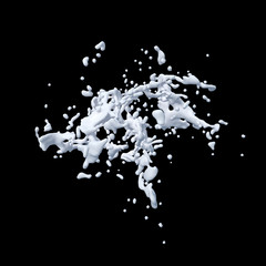 3d rendering of Milk splash freeform.