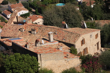 toiture du vieux Cagnes