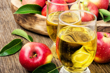 Homemade cider from ripe apples
